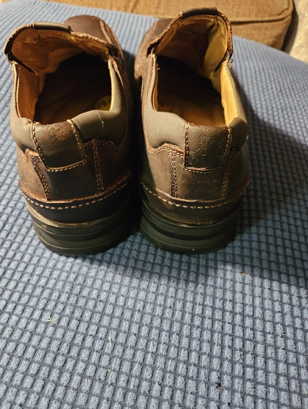 DOCKERS AGENT MENS SIZE 11 LEATHER SLIPON LOAFERS SHOES Brown